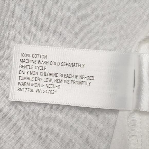 Universal Thread White Cotton Blouse XL – Mock Neck, Cap Sleeves, Casual Wear - Picture 8 of 8